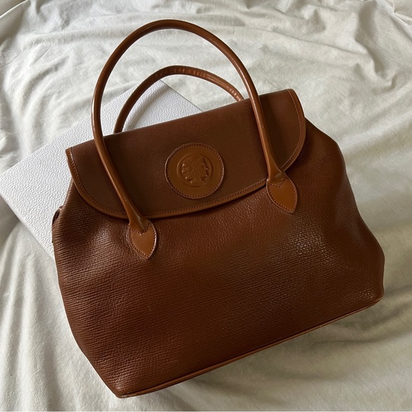 Rare Vintage Fendi Leather Janus Medallion Boston Bag - Picture 1 of 12